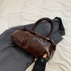 PU Leather Hobo Handbag Slouchy Top Handle Bag Fashion Work Bags Large Satchel Bag for Women Work Shopping Travel