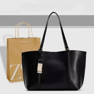 Fashion Minimalist Tote Bag Women Casual Leather Large Capacity Shoulder Bag Ladies High End Commute Shopping Underarm Bags 2025