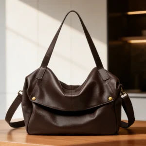 Hifashion Women Genuine Leather Large Capacity Shoulder Bags 2026 Soft Hobo Casual Daily Work Ladies Handbags Tote Female Purses